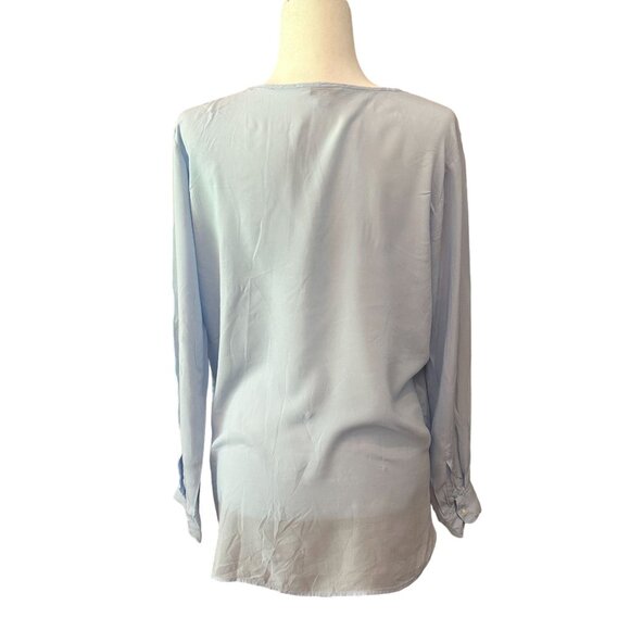 Gap Light Blue Long Sleeve Blouse Size M - Picture 7 of 7